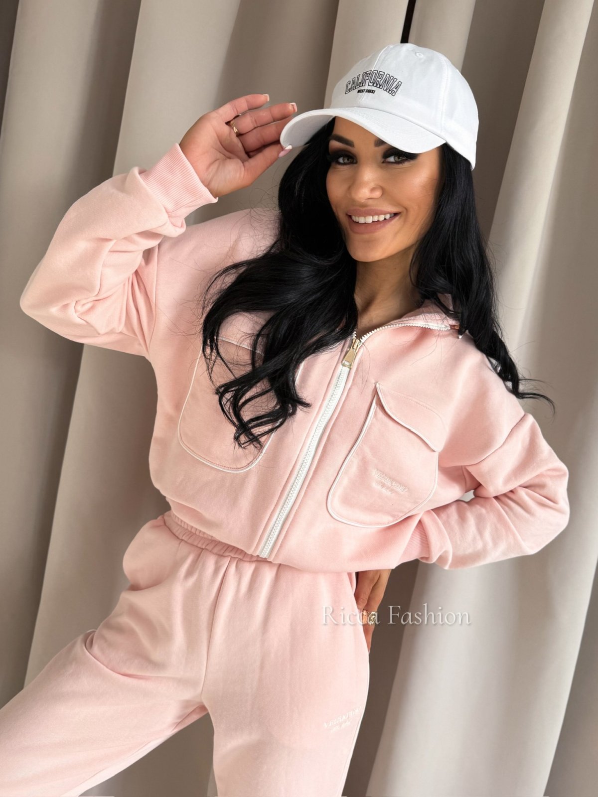 Komplet bawełniany VALERIE, light pink