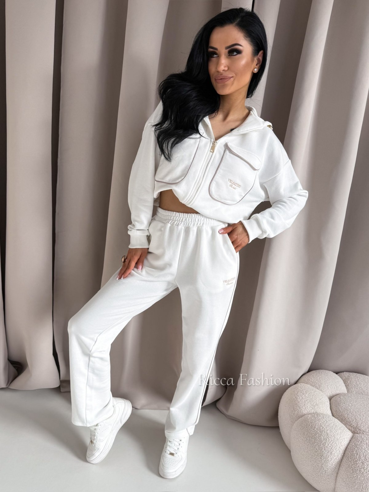 Komplet bawełniany VALERIE, ecru