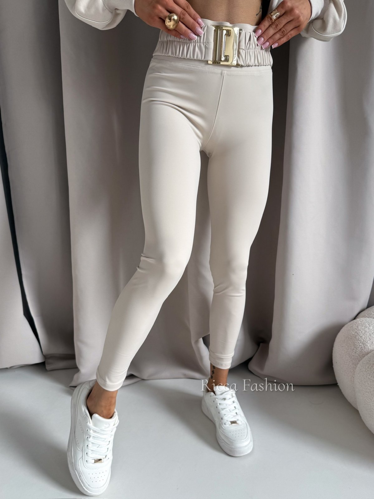 Legginsy z lycrą NOAH, nude