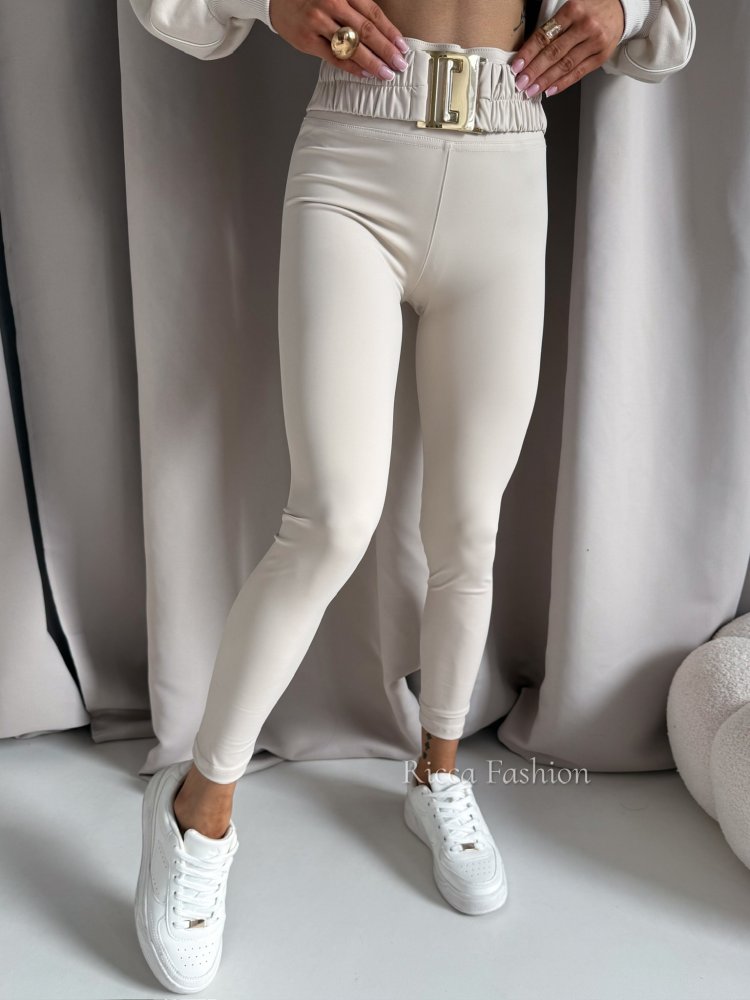 Legginsy z lycrą NOAH, nude