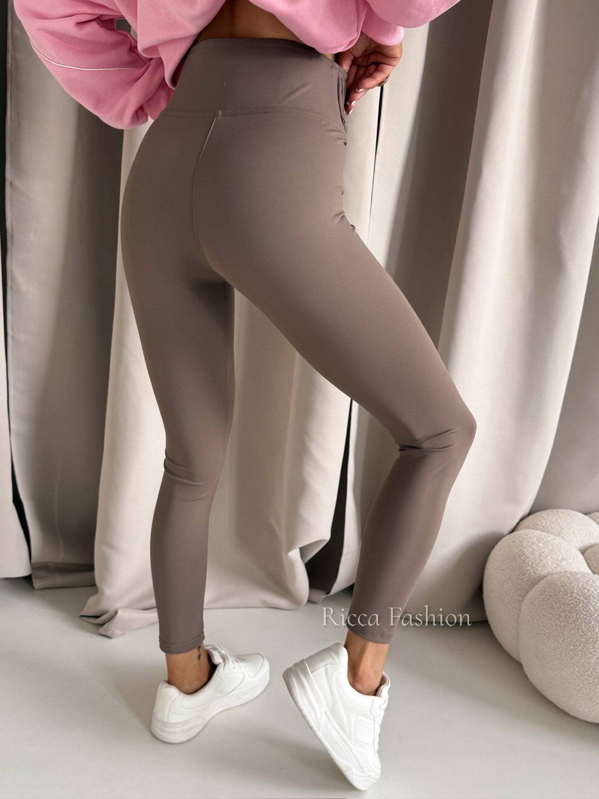 Legginsy z lycrą NOAH, cappuccino