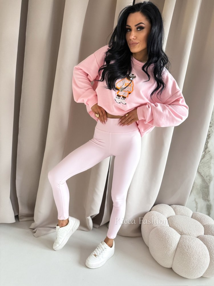 Legginsy z lycry SILK, light pink