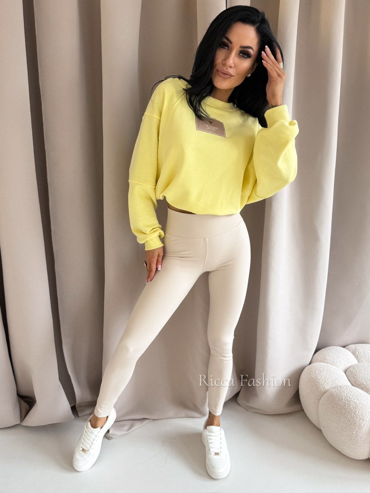 Legginsy z lycry SILK, nude