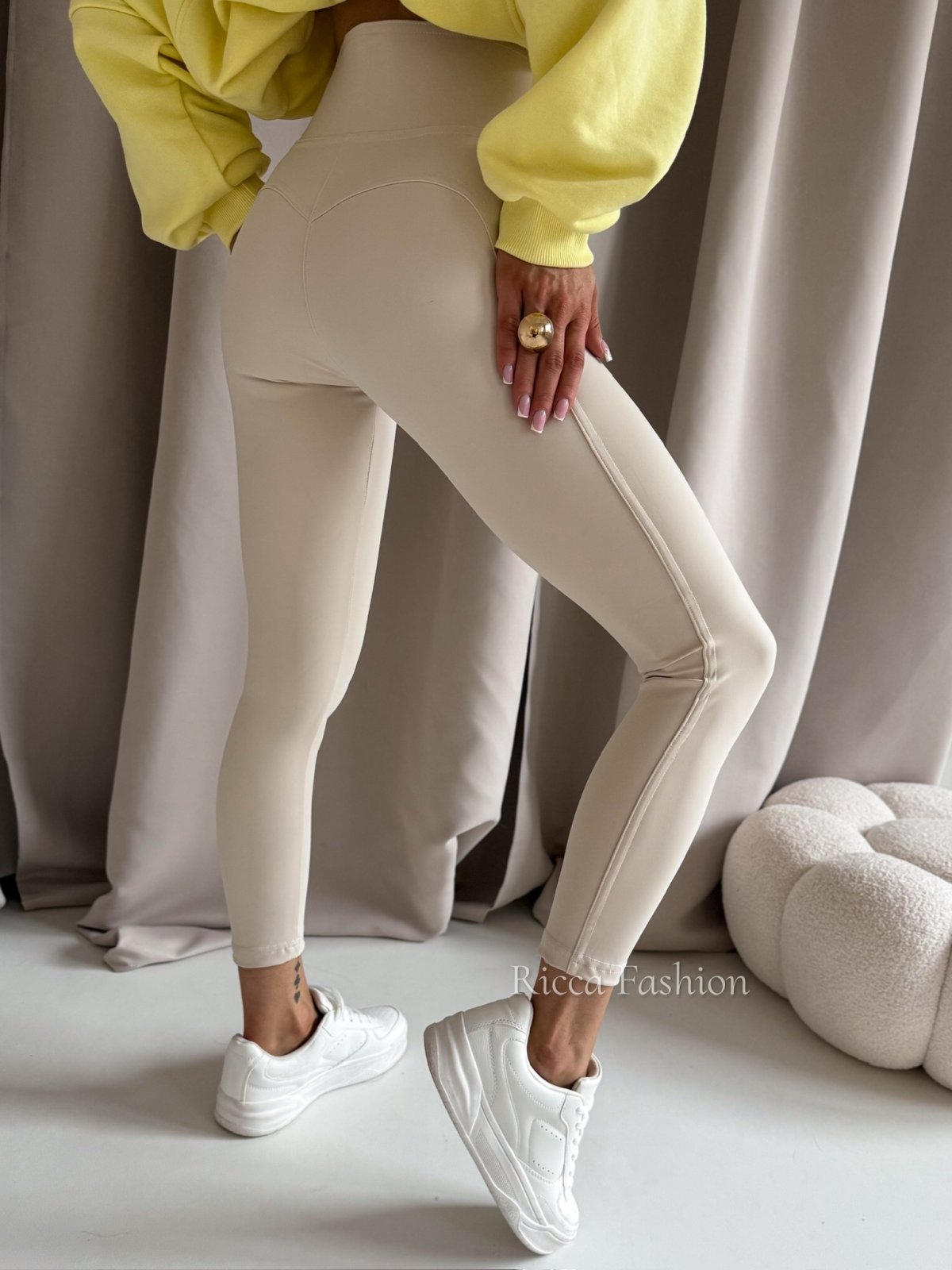 Legginsy z lycry MAROON push up, nude