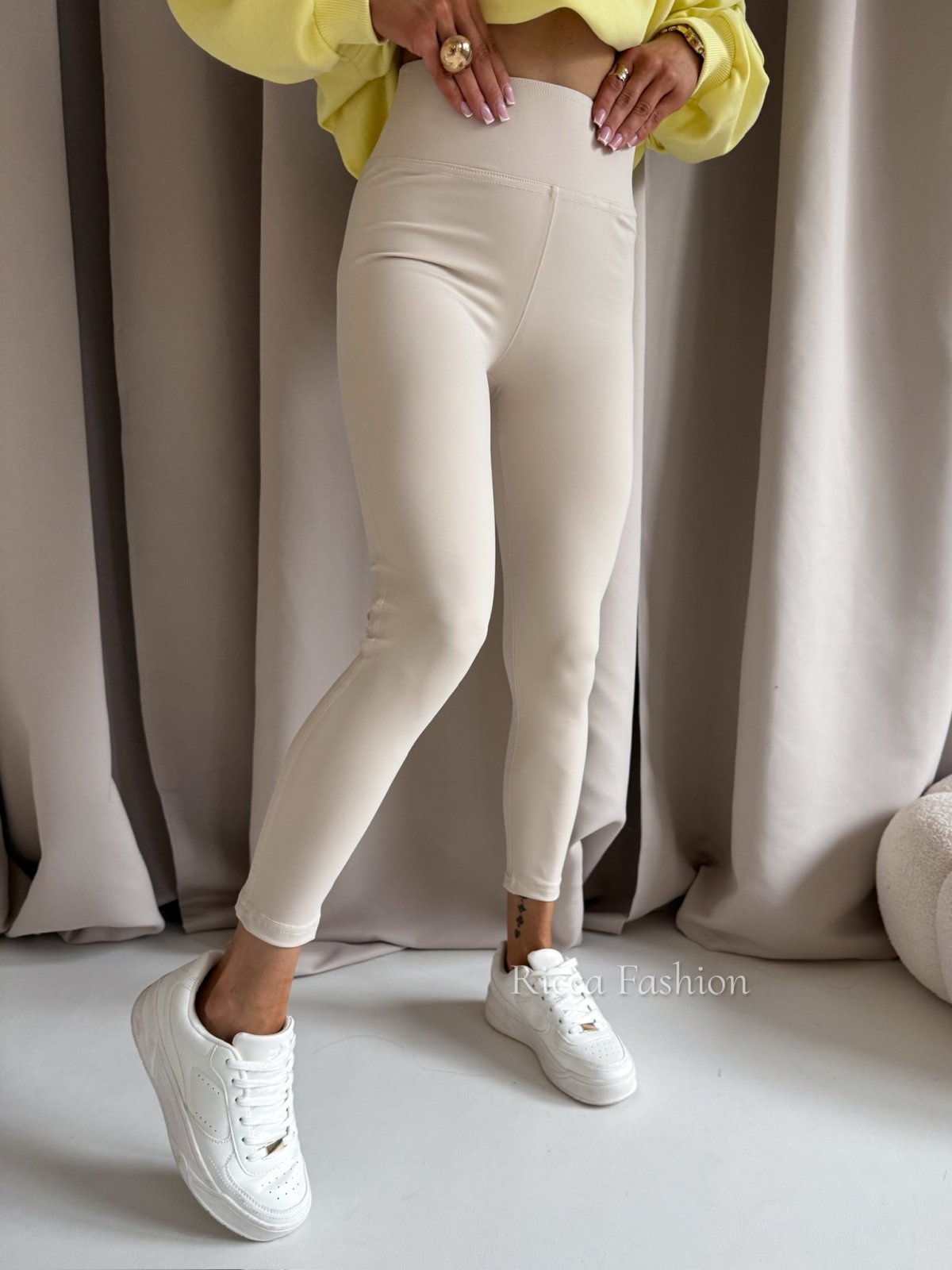 Legginsy z lycry MAROON push up, nude