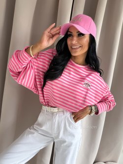 Bluza bawełniana AMOUR, sweet pink/powder