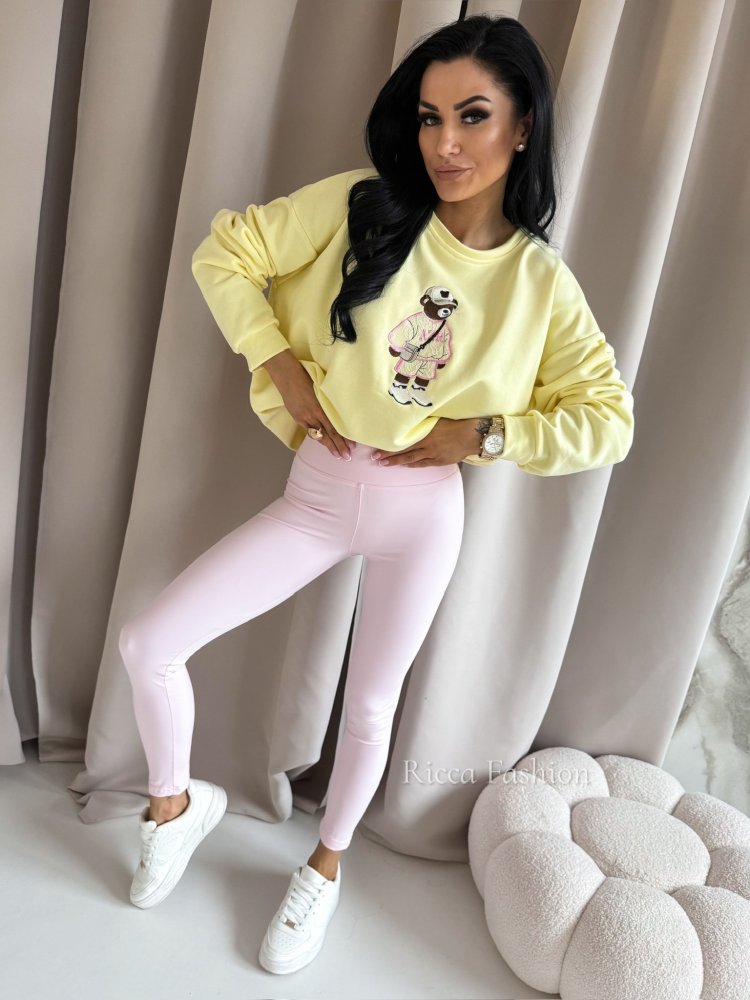 Bluza bawełniana TEDDY, banana