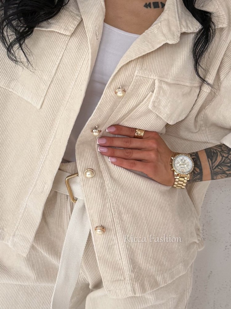 Katana sztruksowa BERGAMO, beige