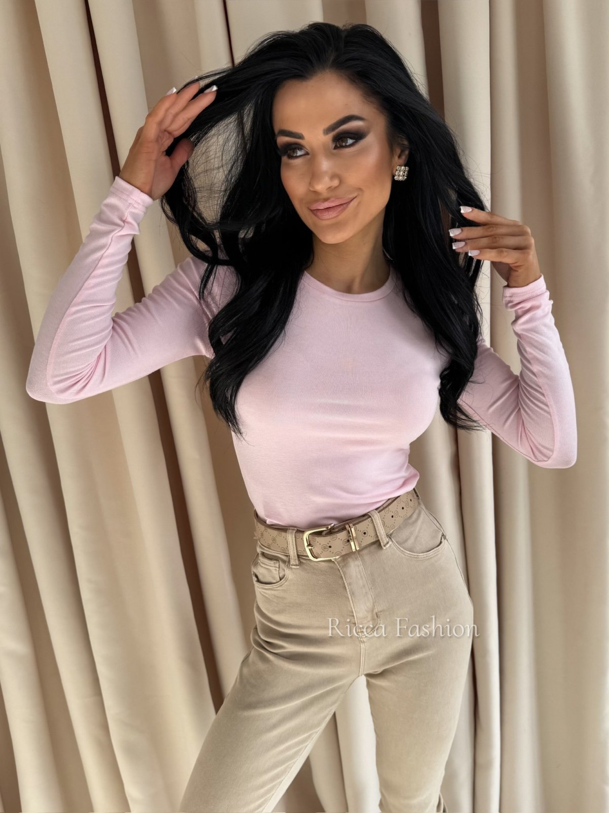 Bluzka z bawełny AURORI, light pink