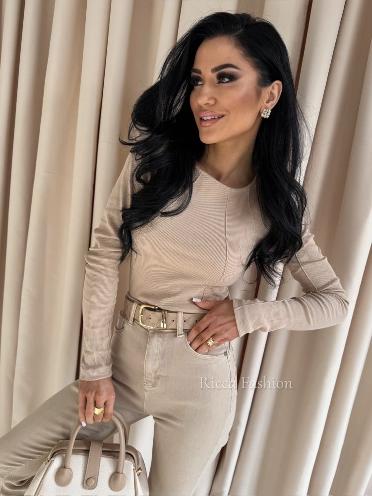 Bluzka prążkowana AMELINE,...