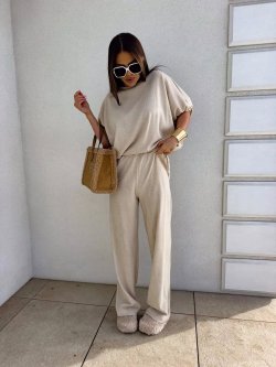 Komplet LUXE, jasny beż