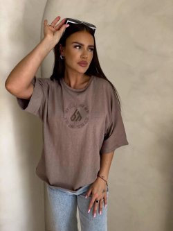 T-shirt NIRVANA, ciemny beż