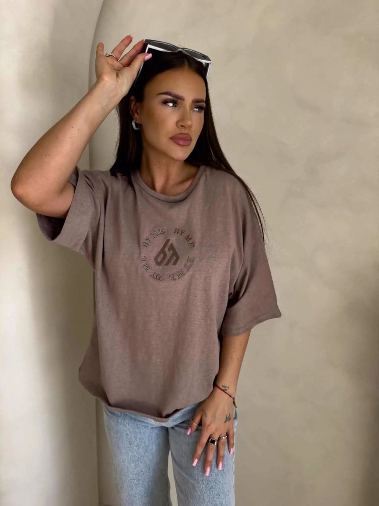 T-shirt NIRVANA, ciemny beż