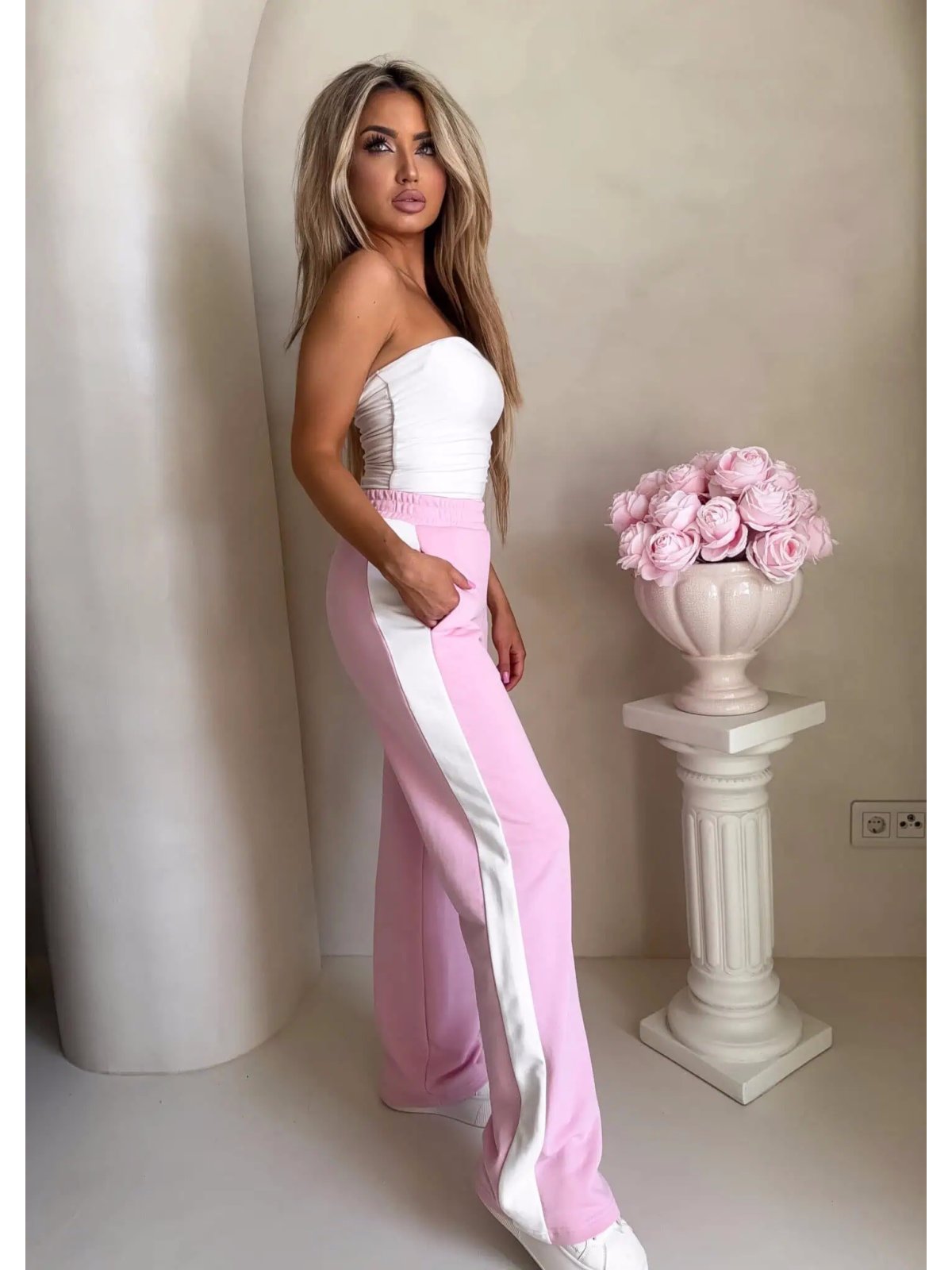 Spodnie dresowe LAMPAS, różowe