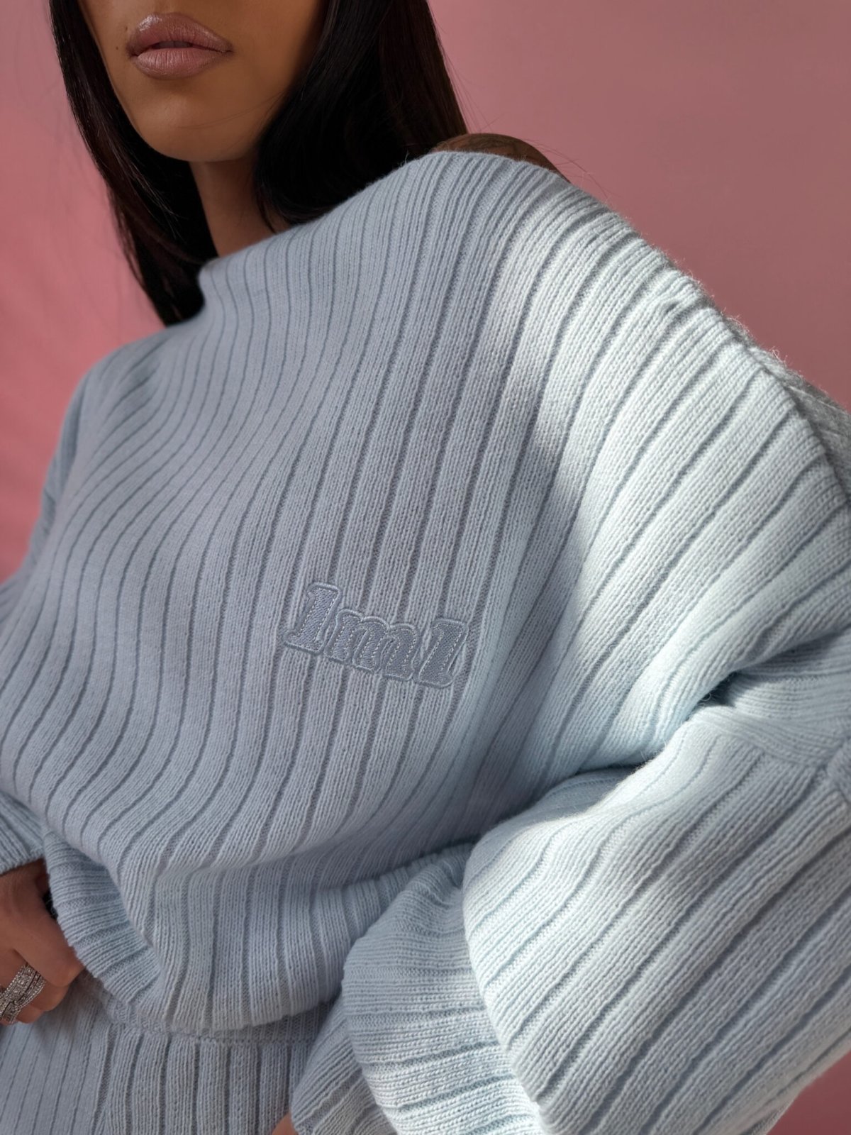 Komplet dzianinowy SWEETS, błękit