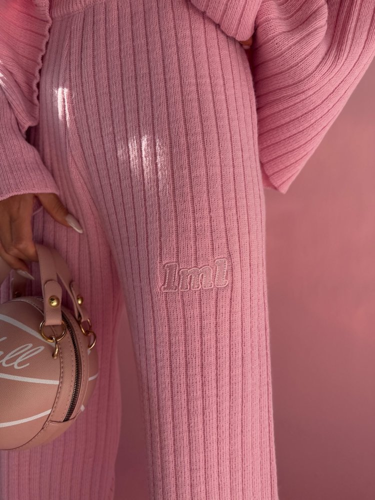 Komplet dzianinowy SWEETS, róż