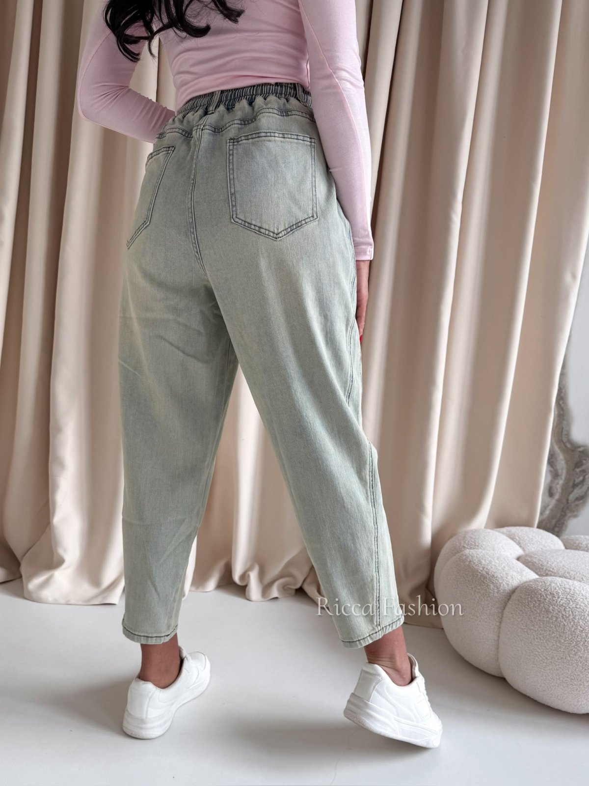 Spodnie balloon BRUNO, green/blue