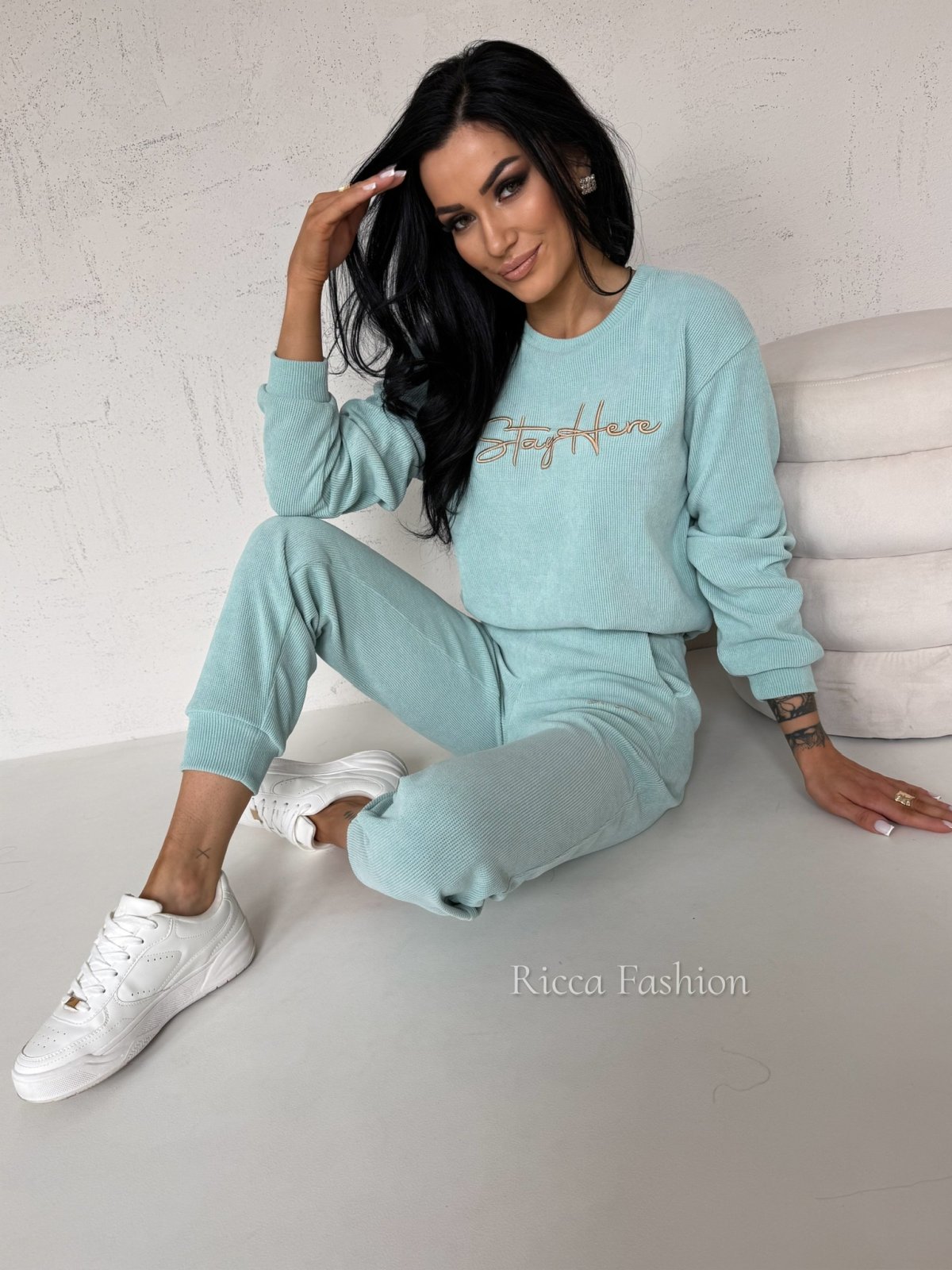 Komplet z wiskozą STAY WITH ME, mint