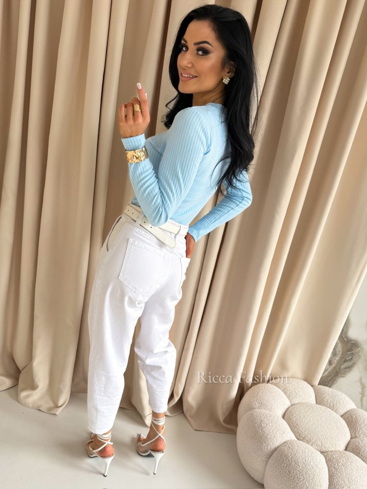 Bluzka bawełniana IMAGINE, baby blue