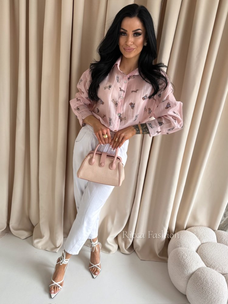 Koszula mgiełka DOGGY, powder