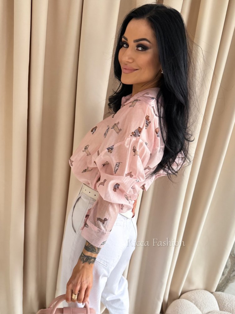 Koszula mgiełka DOGGY, powder