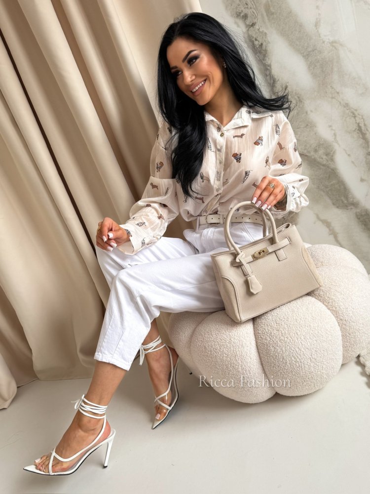 Koszula mgiełka DOGGY, nude