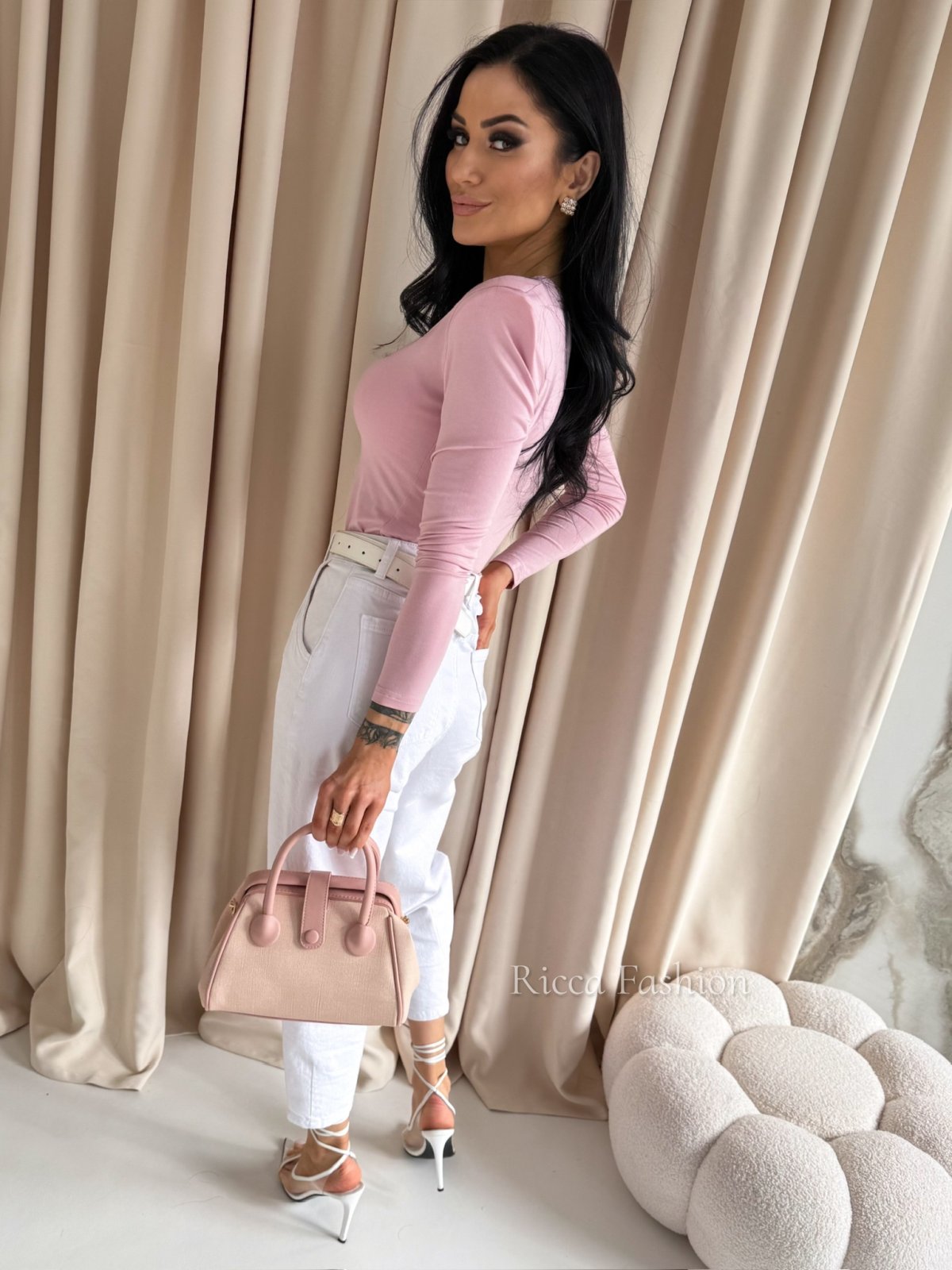 Bluzka z poduszkami MARIETTA, powder