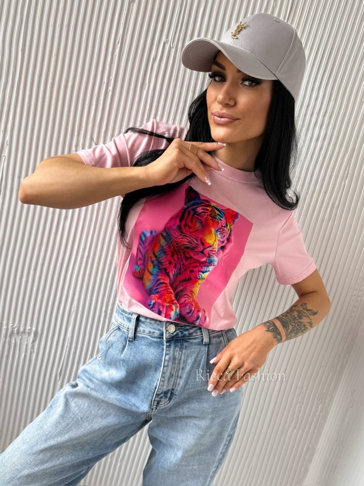 T-shirt bawełniany TIGER,...