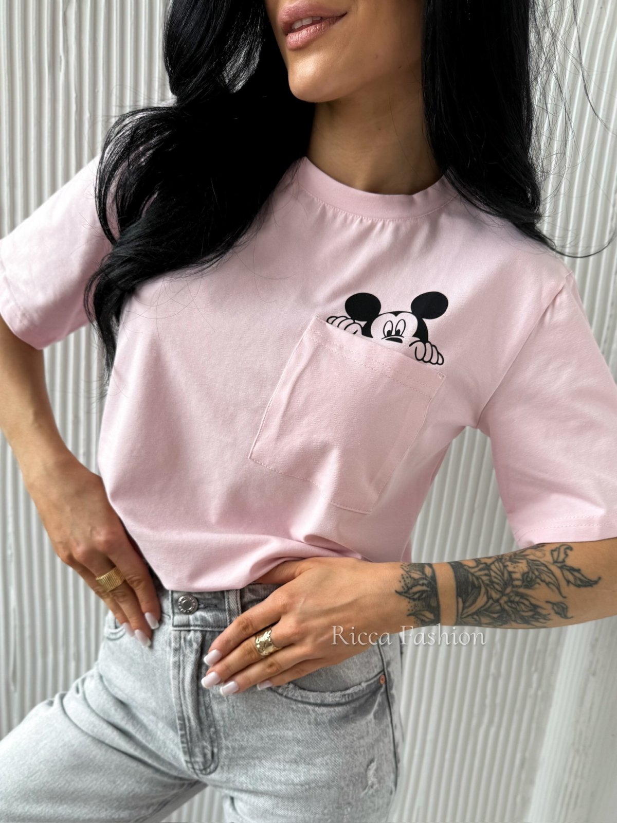 T-shirt bawełniany DISNEY, light pink