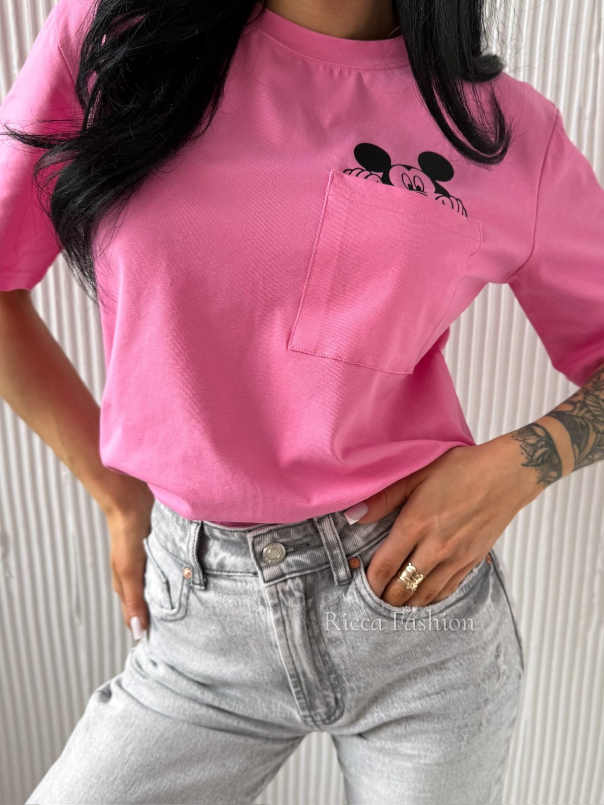 T-shirt bawełniany DISNEY, sweet pink