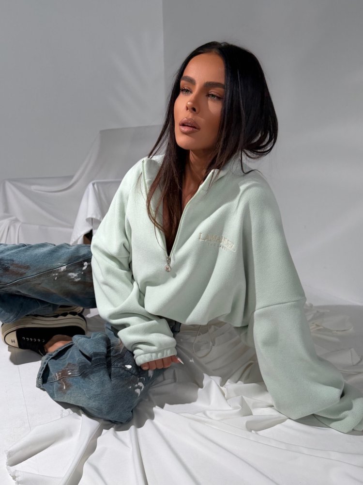 Bluza polarowa WARM UP, matcha