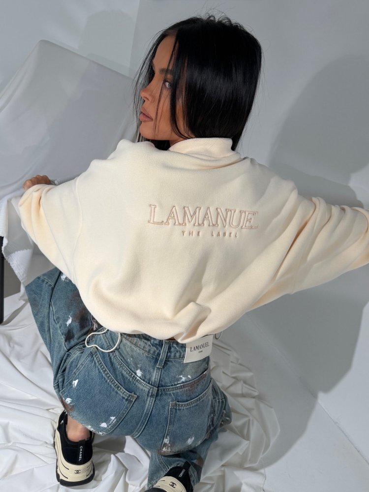 Bluza polarowa WARM UP, milk