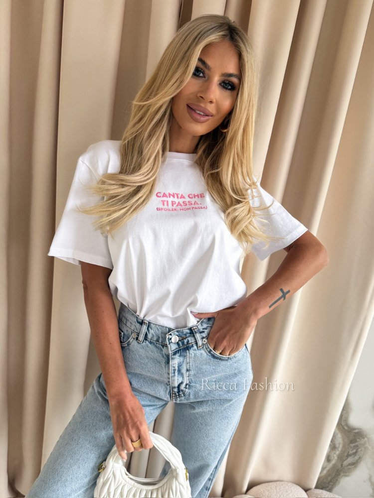 T-shirt bawełniany PASSA,...