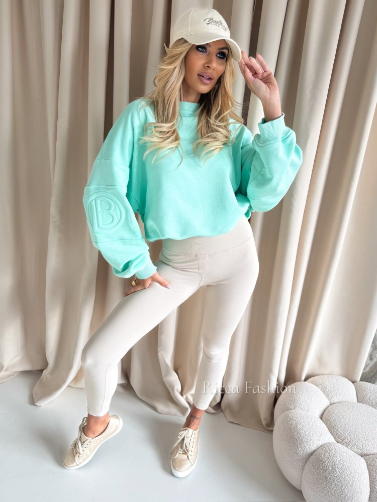 Bluza bawełniana LOLA, mint