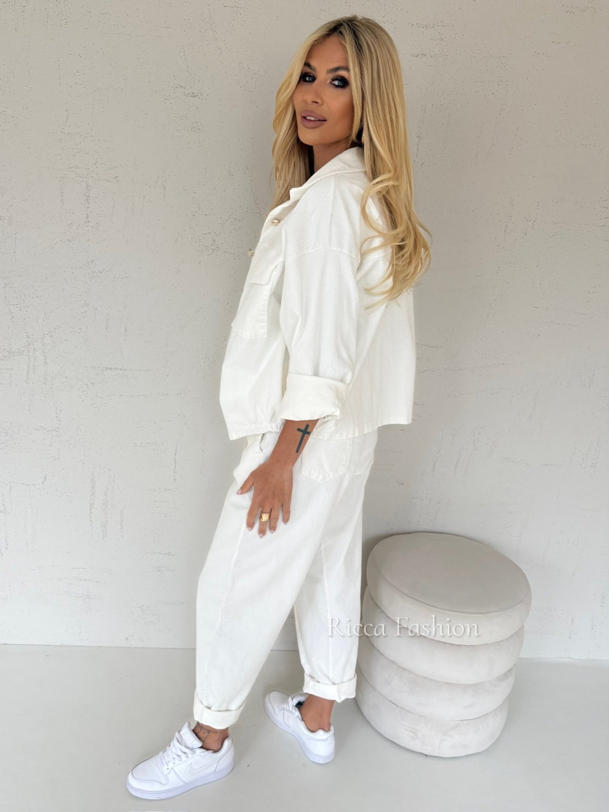 Katana sztruksowa BERGAMO, ecru