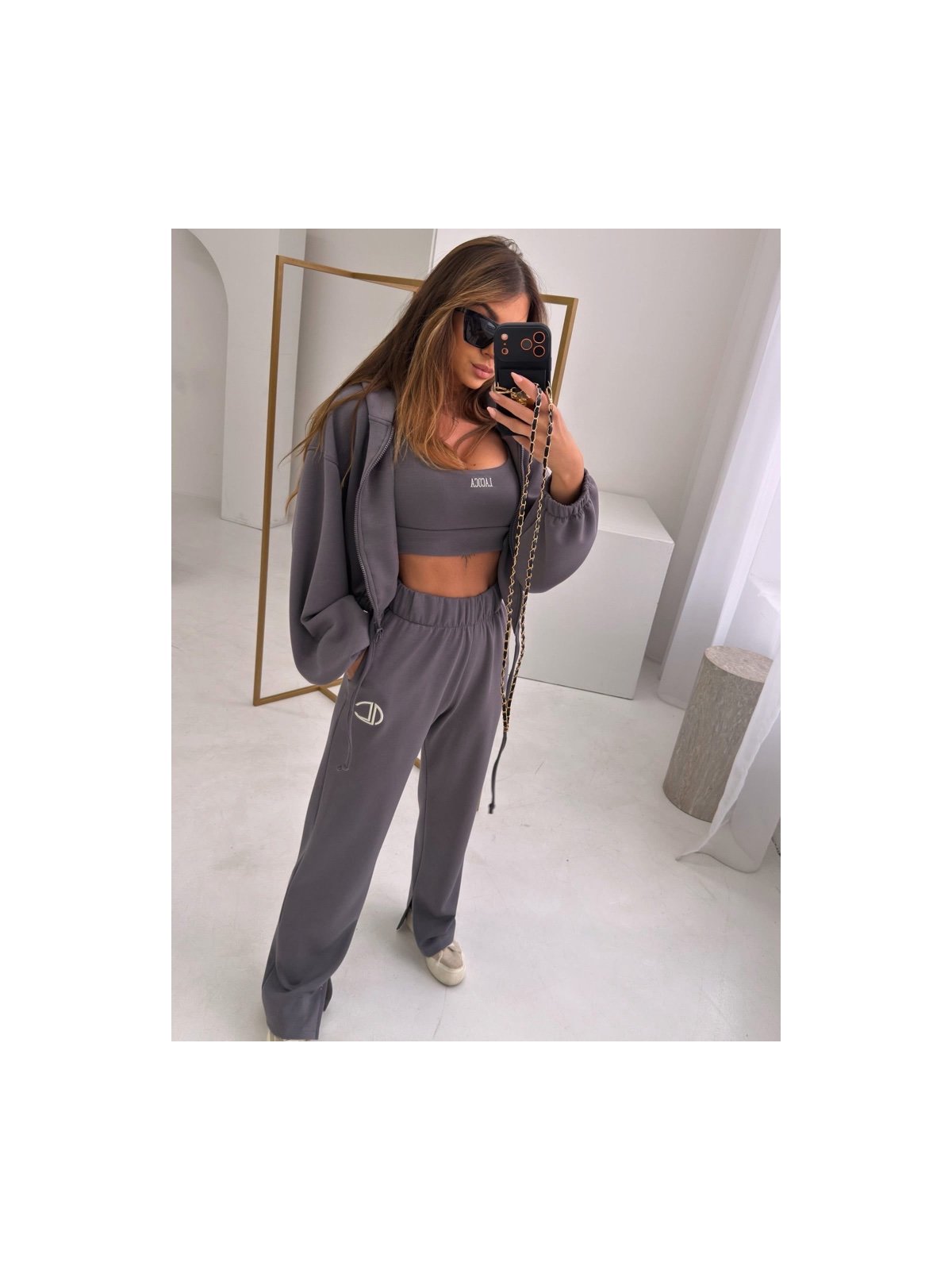 Komplet 3w1 z wiskozy MUSE, graphite