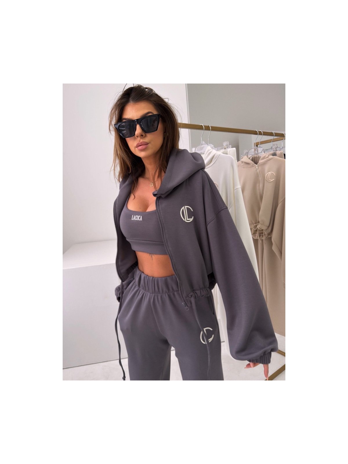 Komplet 3w1 z wiskozy MUSE, graphite