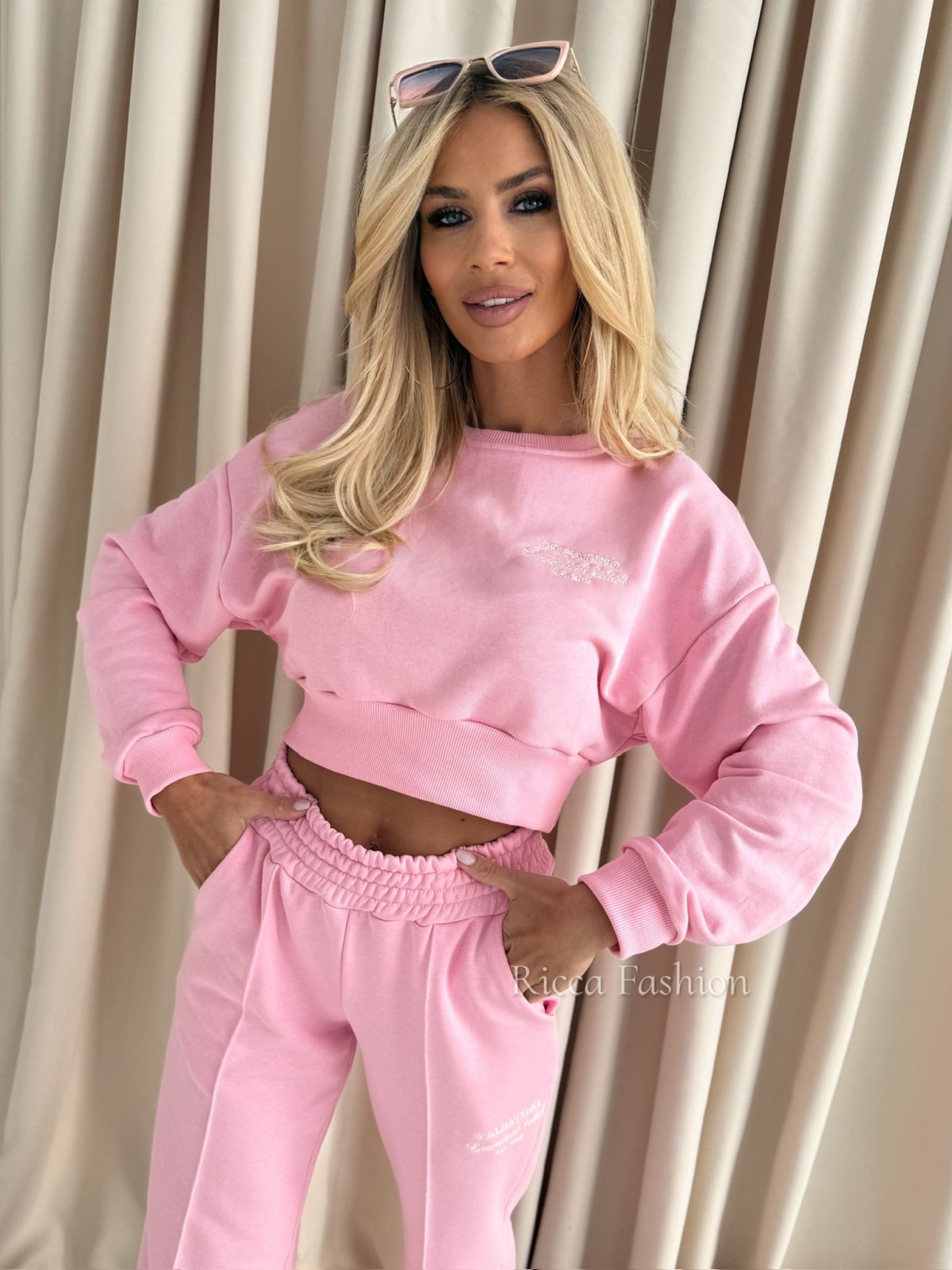 Komplet bawełniany BRAVO, sweet pink