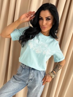 T-shirt OREN, baby blue