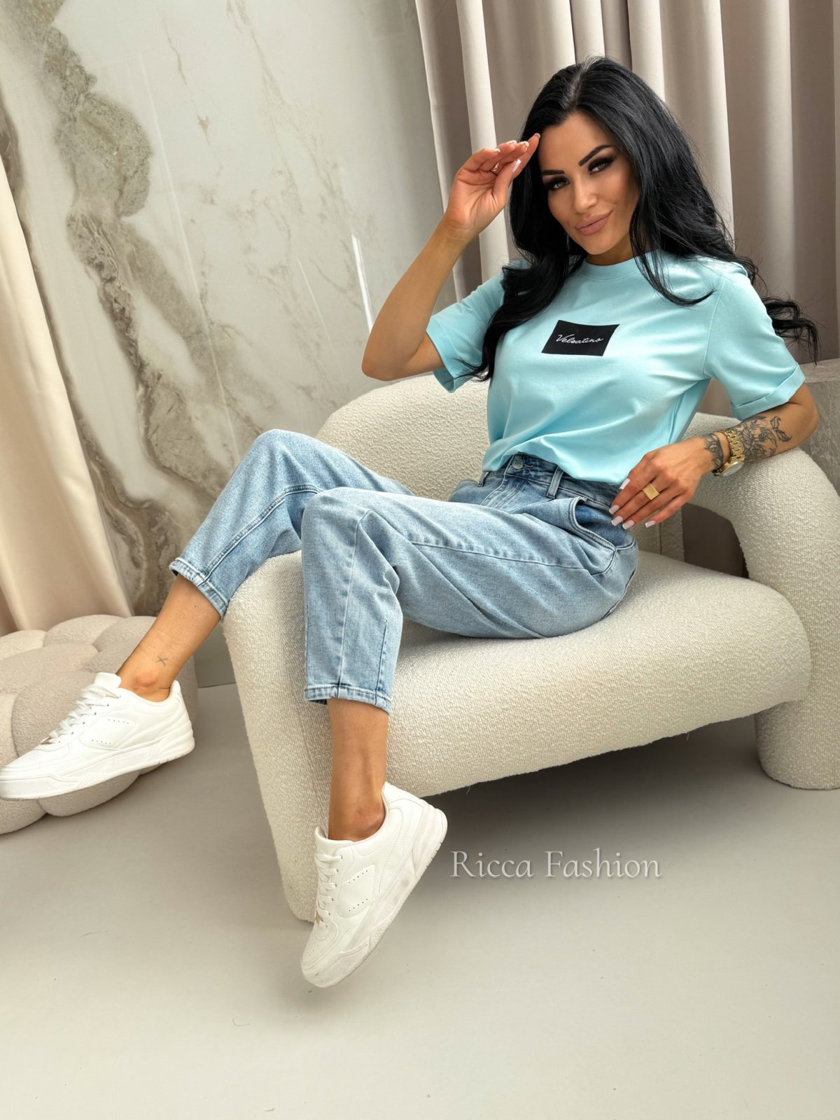 T-shirt SAMI, lazur