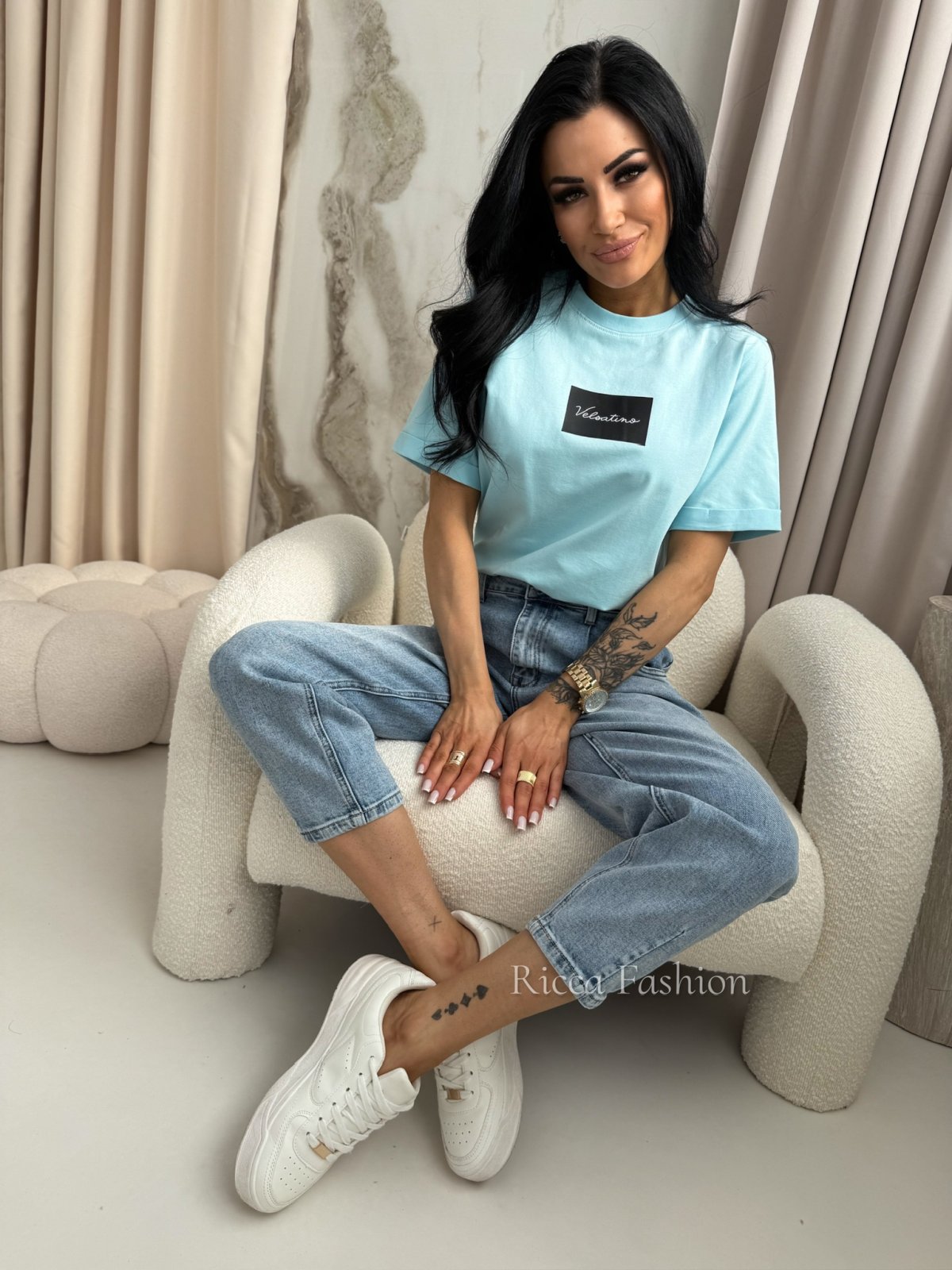 T-shirt SAMI, lazur
