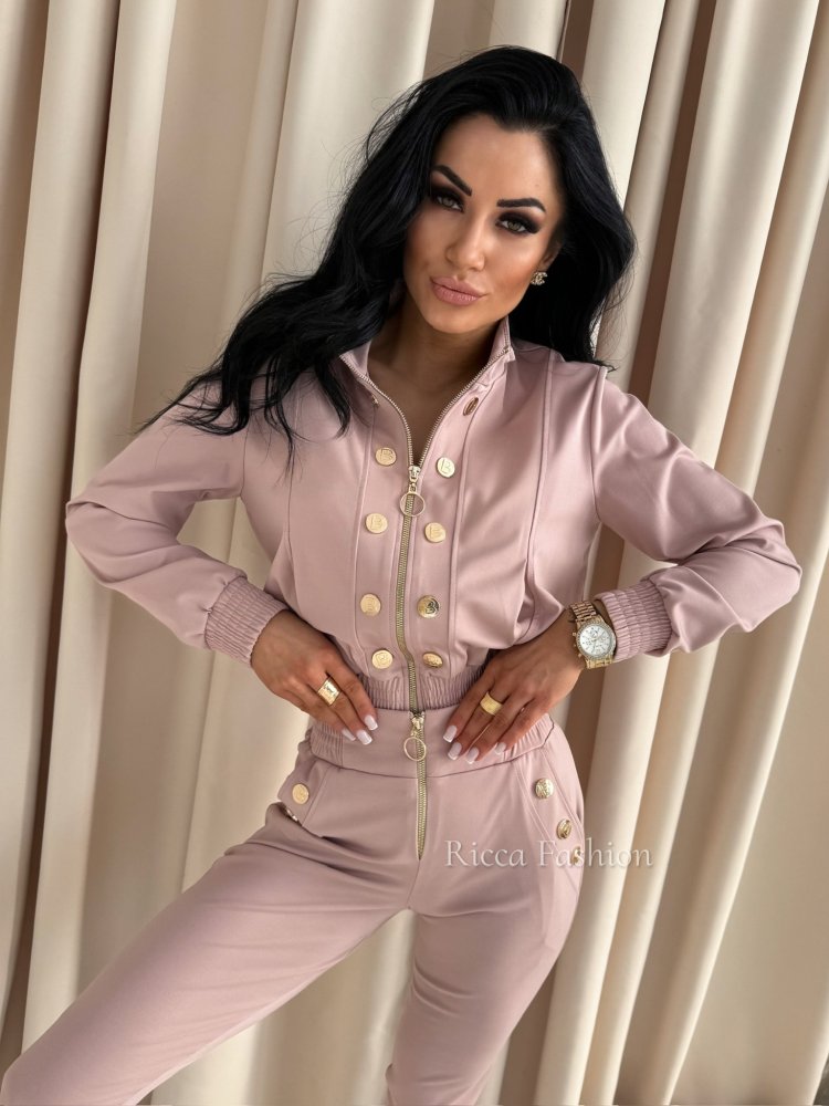 Komplet z wiskozy NICO, powder