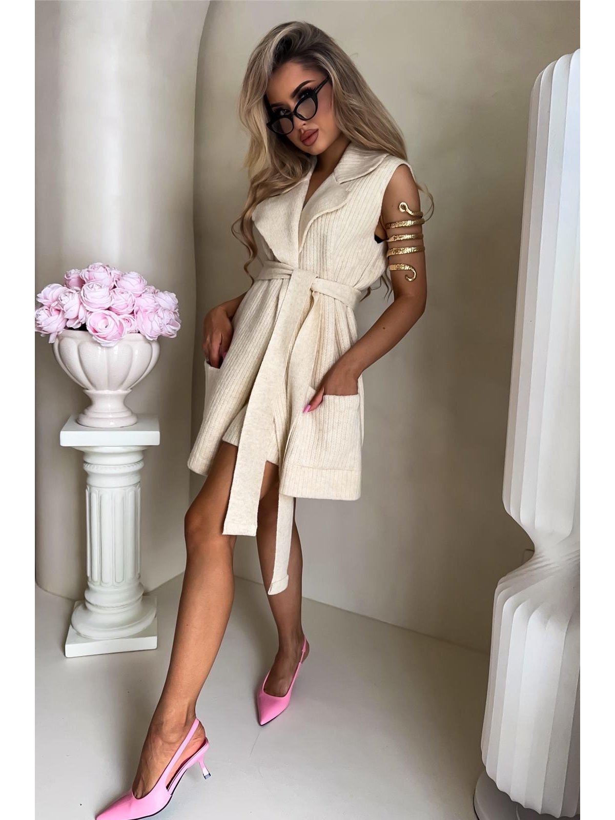 Komplet LUNA, jasny beż