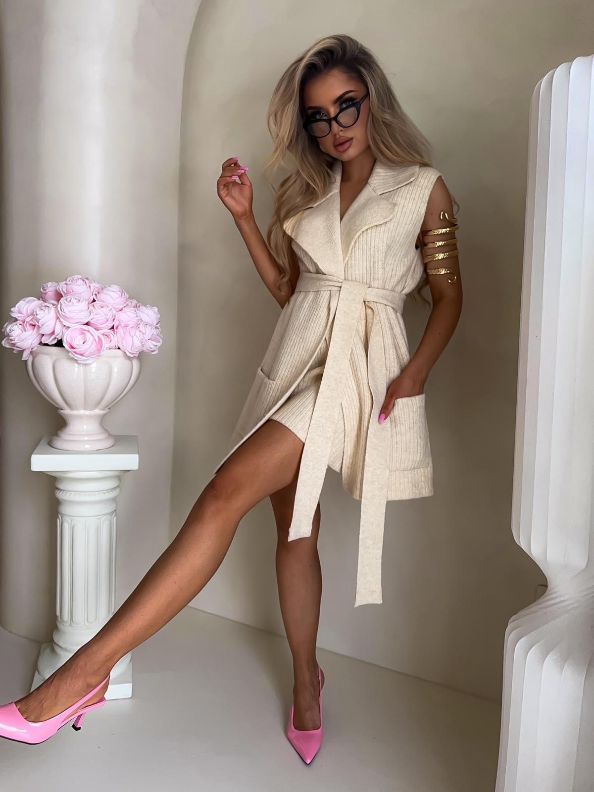 Komplet LUNA, jasny beż