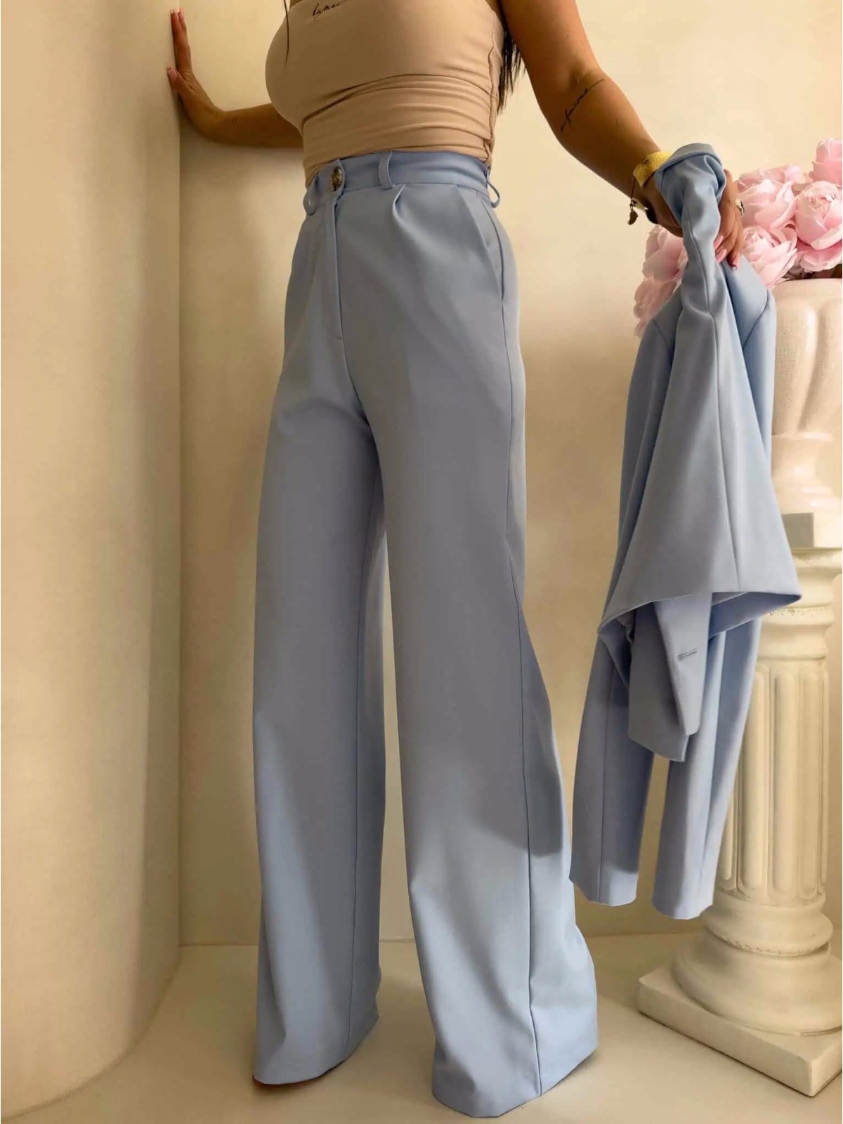 Spodnie CATI, błękitne