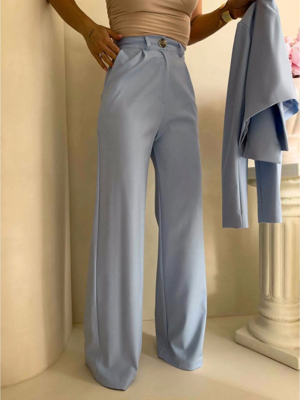 Spodnie CATI, błękitne