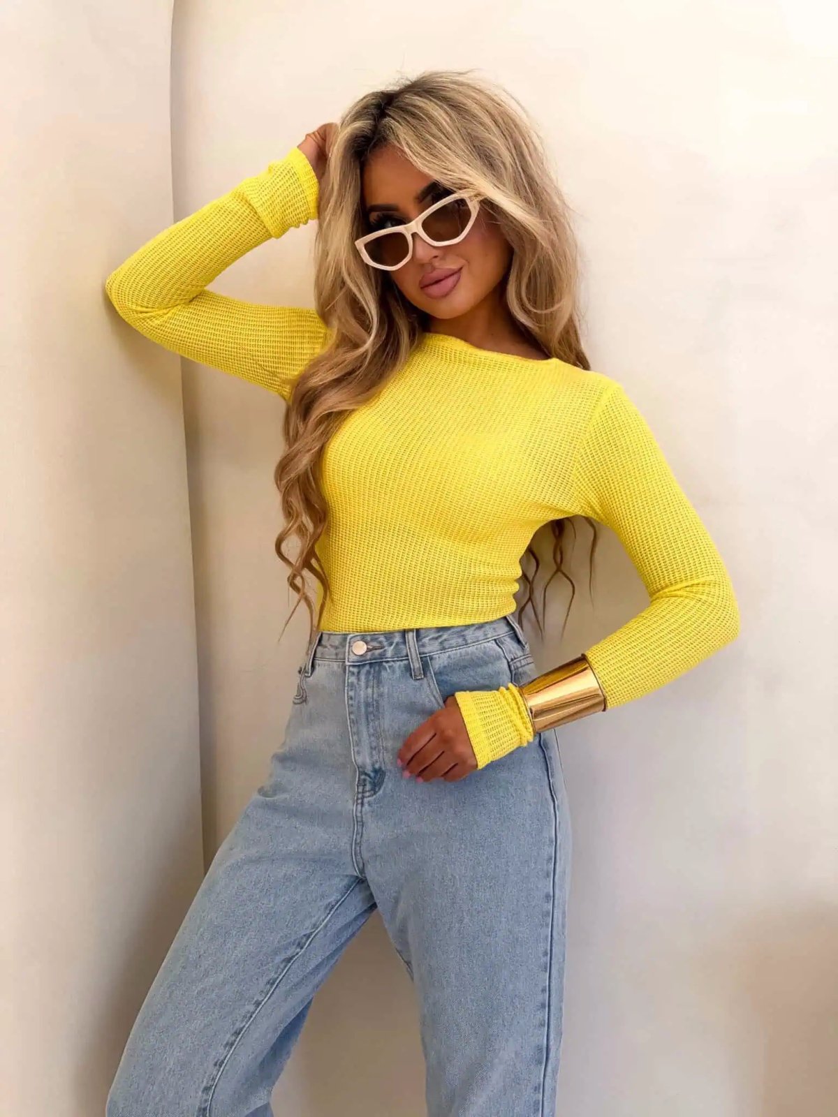 Bluzka WAFELEK, żółty