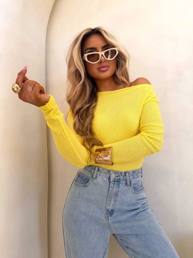 Bluzka WAFELEK, żółty