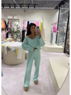 Komplet dzianinowy CANDICE, mięta