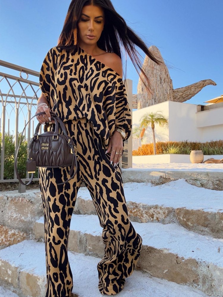 Komplet LUXE, print pantera...